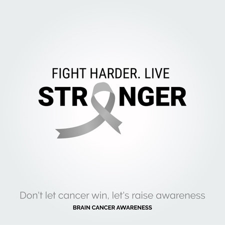 Bravery Beyond Brain Cancer Awareness Templateのイラスト素材