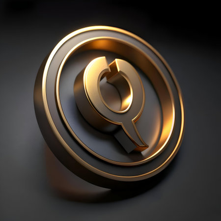 A luxurious 3D rendering of a golden at symbol  perfect for representing online communication  email  and digital marketing. This professional  high quality design is ideal for website banners  social media graphics  and presentations.の素材