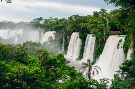 Iguazu falls view the largest series of waterfalls of the world, from Argentina