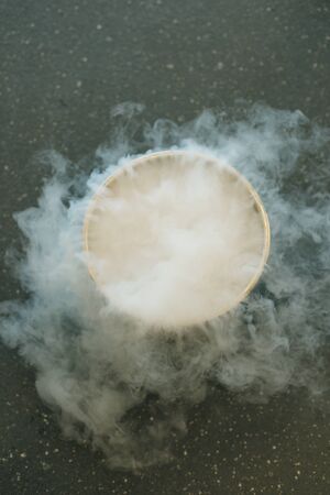 Steam of Nitrogen Created from Liquid Nitrogen Exposed to Temperaturesの写真素材