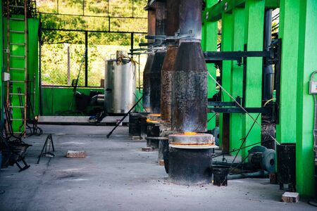 Mining elevators, mining requires huge infrastructure and money to become operational, mine in colombiaの写真素材