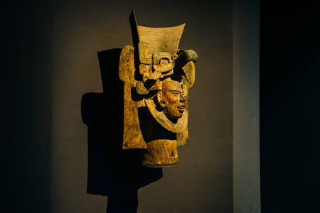 MEXICO CITY - JULY, 2019 Interior of National Museum of Anthropologyのeditorial素材