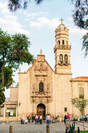 Morelia, Mexico - june 2019 church street in summer time.のeditorial素材