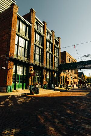 TORONTO, CANADA - november, 2019 Distillery District former Gooderham Worts Distillery.のeditorial素材