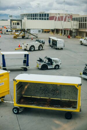 Las Vegas, USA - December, 2019 landscape of airfield of the International Airportのeditorial素材