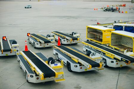 Las Vegas, USA - December, 2019 landscape of airfield of the International Airportのeditorial素材