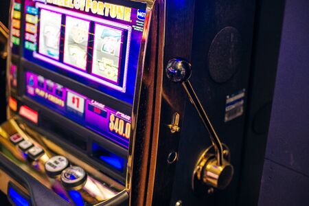 Las Vegas, Nevada, USA - december, 2019 : slot machines in aeroportのeditorial素材