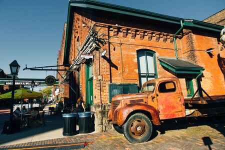TORONTO, CANADA - november, 2019 Distillery District former Gooderham Worts Distillery.のeditorial素材