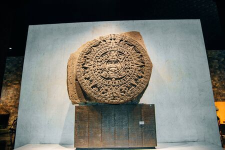 MEXICO CITY - JULY, 2019 Interior of National Museum of Anthropologyのeditorial素材