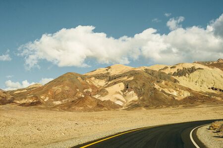 Desert Artist's Drive in Death Valley National Park, California, USA.の写真素材