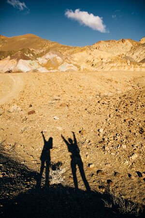 COLORFUL ROCKS ALONG ARTISTS DRIVE KNOWN AS ARTIST'S PALETTE IN DEATH VALLEY NATIONAL PARK