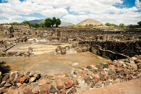 Teotihuacan, Mexico - June , 2018. Aztec ruins near Mexico city. The picture presents Piramide.