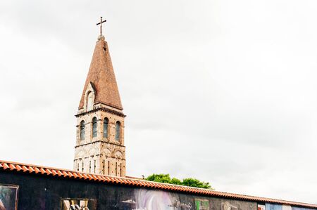 ecuador, Cuenca - december, 2018 old city of conquistadors in Latin America, church.