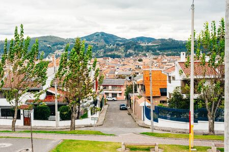ecuador, Cuenca - december, 2018 old city of conquistadors in Latin America, streets.