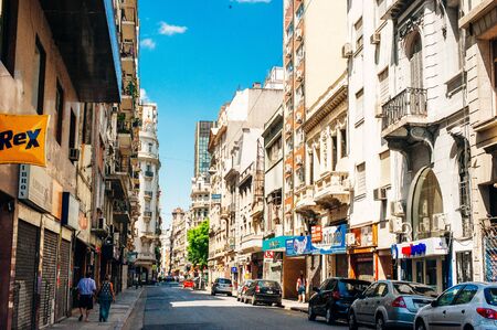 BUENOS AIRES ARGENTINA NOVEMBER 2018: Typical street scene with famous century historic European...