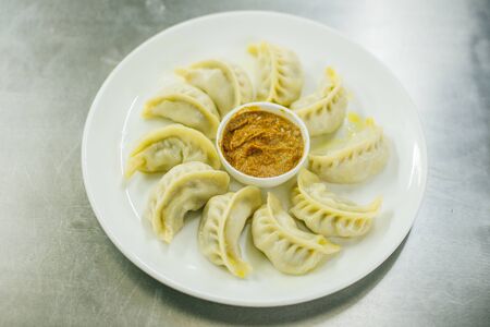 Nepalese traditional dumpling momos, Tibetan momo, Chinese dumpling dimsum