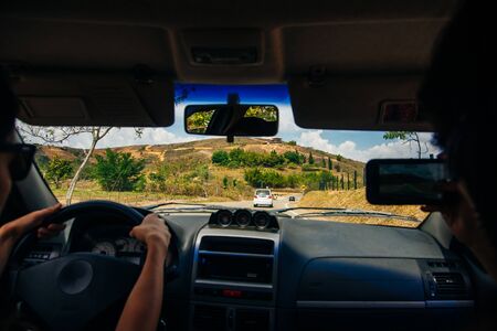 Photos from the interior of the carの写真素材