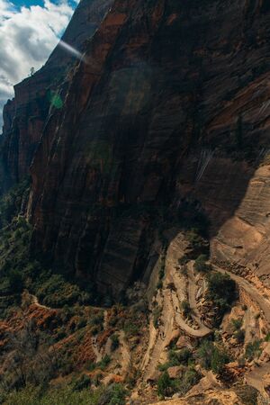 Zion National Park is an American national park located in southwestern Utah near the town of Springdale.の写真素材