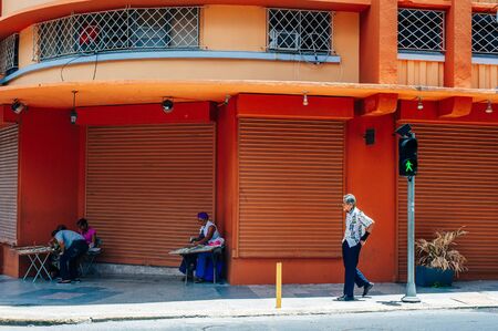 PANAMA CITY, PANAMA - june, 2019. Old buildings in the old part of Panama City.のeditorial素材