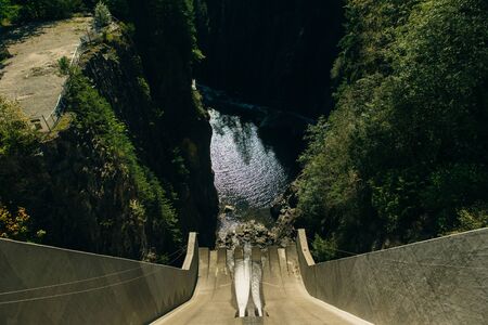 North Vancouver's Capilano Reservoir from Cleveland Dam at the north end of Capilano River Regional...