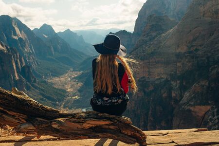 Zion National Park is an American national park located in southwestern Utah near the town of Springdale.の写真素材