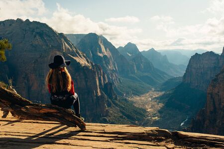 Zion National Park is an American national park located in southwestern Utah near the town of Springdale.の写真素材