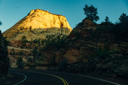 road on Zion National Park is an American national park located in southwestern Utah near the town...