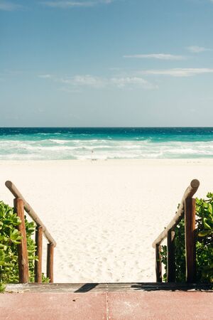 Path to beach, beach access, access to ocean for swimming and relaxingの写真素材