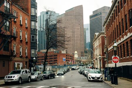 BOSTON, USA - october, 2019 Little Italy in Boston.