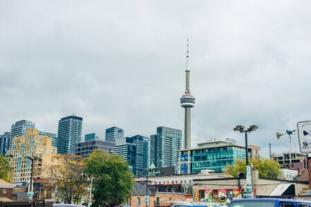 A view of buildings in downtown Toronto, canada - november, 2019.のeditorial素材