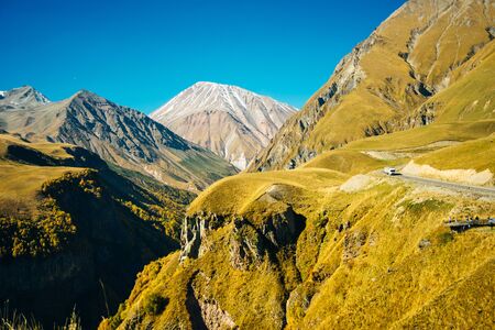 Georgian Military Road runs between Tbilisi and Vladikaz.の写真素材