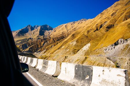 Georgian Military Road runs between Tbilisi and Vladikaz.の写真素材
