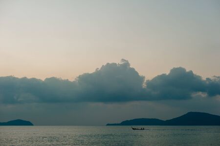 Beautiful landscapes kalim Beach Patong Phuket favorite landmark for photography and tourism.