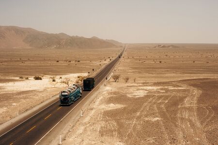 Nasca lines on Pan american highway, Peru.の写真素材