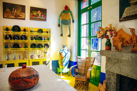 COYOACAN, MEXICO - OCT, 2019 Kitchen in the Blue House.のeditorial素材