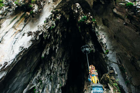 Batu Caves statue and entrance near Kuala Lumpur, Malaysia.のeditorial素材