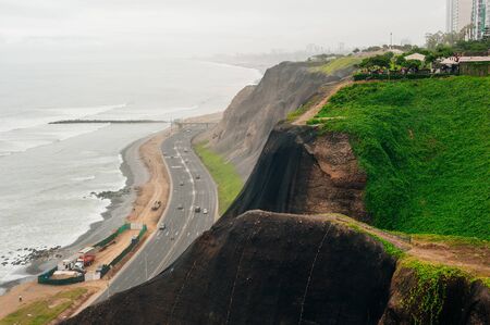 Landscapes of the city of Miraflores in Lima Peru.の写真素材
