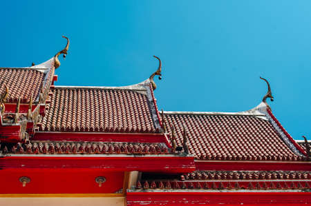 The Wat Chalong Buddhist temple in Chalong, Phuket, Thailand - sep, 2019.のeditorial素材