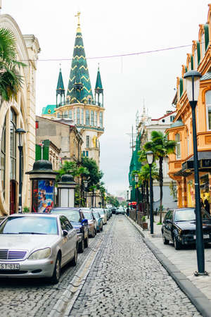 Batumi, Georgia - october, 2019 medea Square on the center of Batumi. old buildings.のeditorial素材