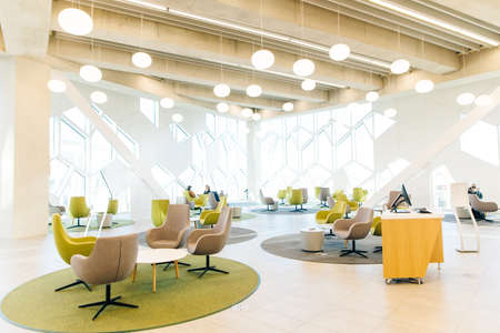 Calgary, Alberta - December 2019 Interior of Calgary Central Branch of the Calgary Public Library