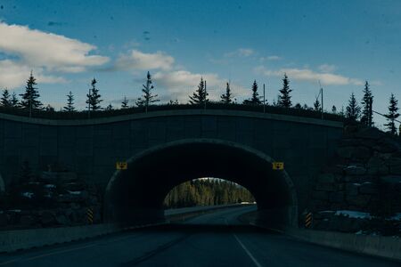 View of Mountain Ranges during Road Trip to Banff National Park, Alberta, Canada. arch.