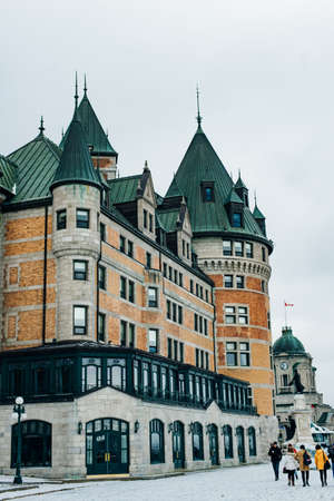 Beautiful Historic Chateau Frontenac in Quebec Cityのeditorial素材