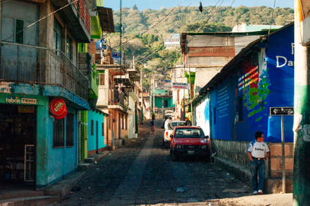 SAN PEDRO LA LAGUNA, GUATEMALA - APRIL 2019 View of San Pedro la Laguna town.