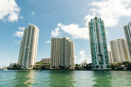 MIAMI, USA - MARCH 31, 2020 Empty streets of Miami Downtown.のeditorial素材