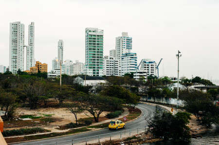 colombia, cartagena - december 2019 view of the area manga.のeditorial素材