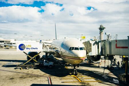 Travel by plane and airport.Image related to travel and commercial transportの写真素材