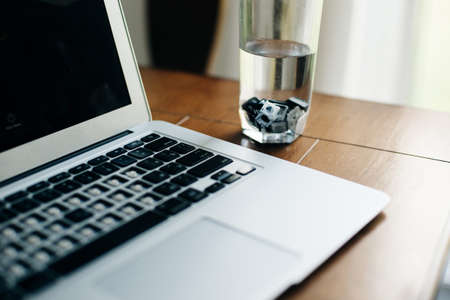 cleaning laptop keys in water. Laptop repair.