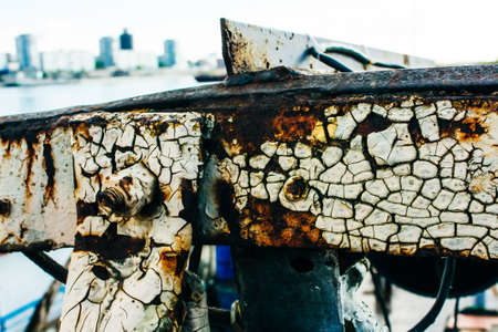 Rust of metals. Corrosion of metal. Rust and corrosion in the weld