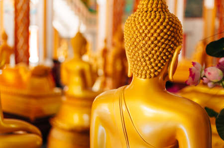 The Wat Chalong Buddhist temple in Chalong, Phuket, Thailand - sep, 2019.のeditorial素材