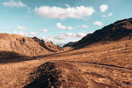 Panoramic view of Fire Canyon Silica Dome in Valley of Fire State Park, Nevada United States.の写真素材